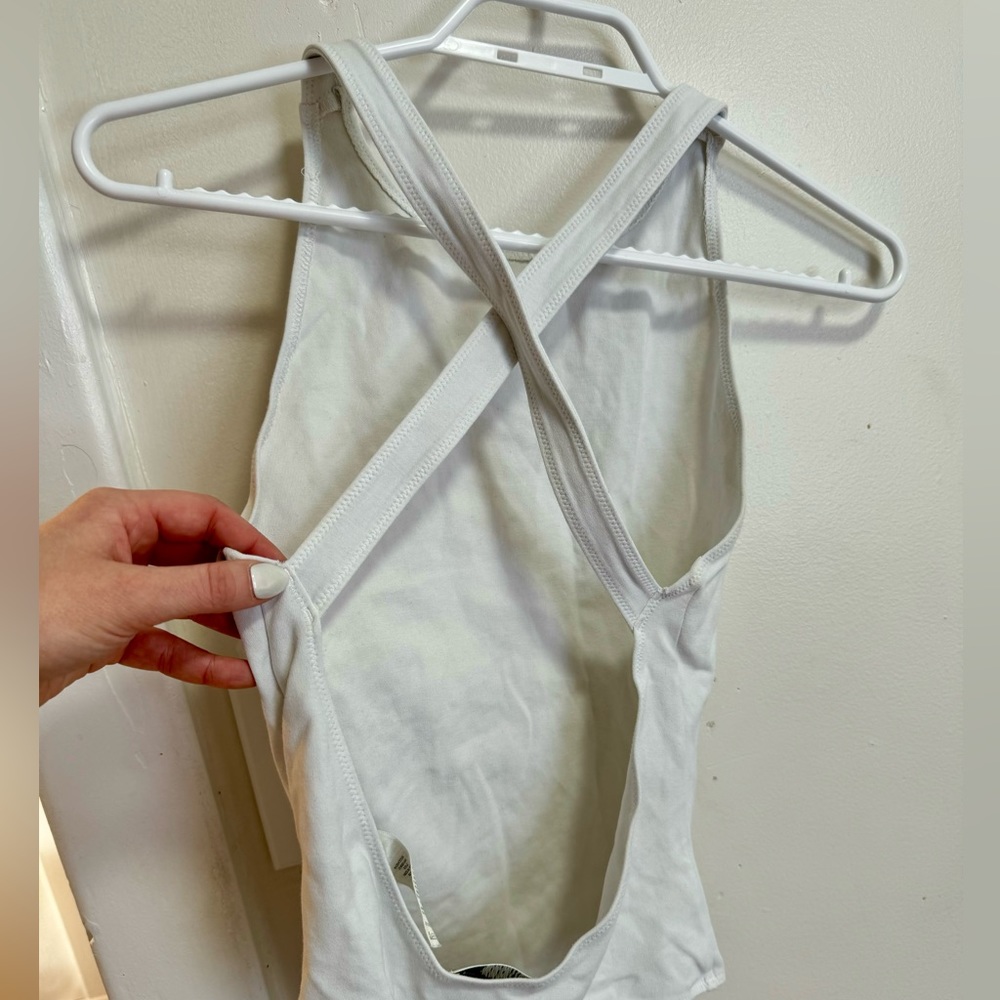 White Wilfred Open back Bodysuit